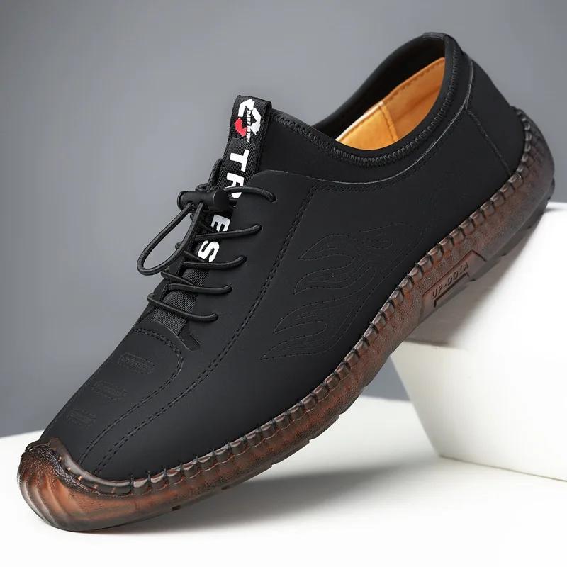 2024 Summer Men Sandal Hollow Casual Sneakers Male Outdoor Non-slip Beach Sandals Slip-On Casual Shoes for Man Soft Flat Shoes