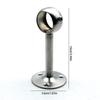 2 pièces Supports de Poteaux de Rideaux de Plafond Robustes en Acier Inoxydable Pour Tiges de 25x100mm Argent/Noir