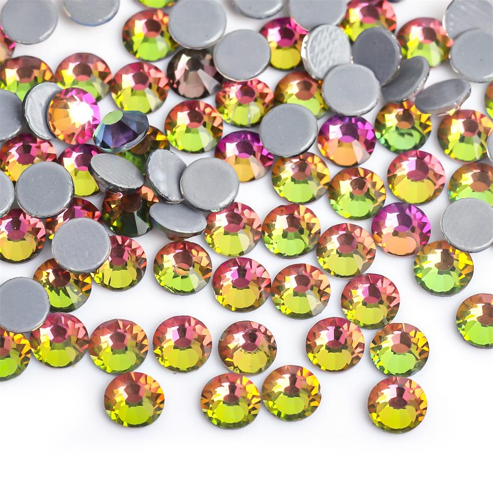 SS6-SS30 40 Farben Crystal AB Better DMC Hot Fix Strasssteine, Glas-Strasssteine zum Aufbügeln, zum Nähen und für Stoffdekorationen