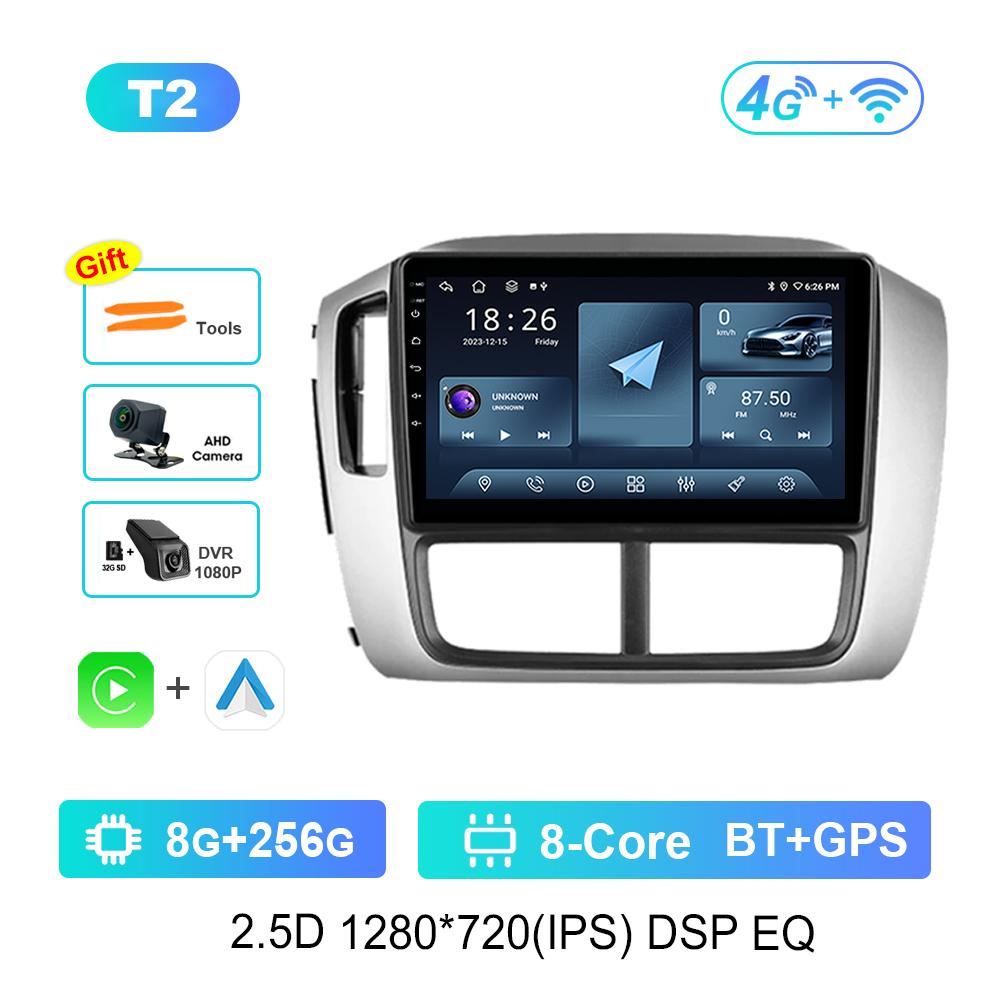 For Honda Pilot 1 2005 - 2008 IPS Screen 9'' Car Radio Multimedia Player Carplay Android System 4G Bluetooth WiFi GPS Navigation