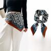 Soft Silk Square Scarf Floral Print Neckerchief Shawl Luxury Headband Scarf  Headwear Accessory