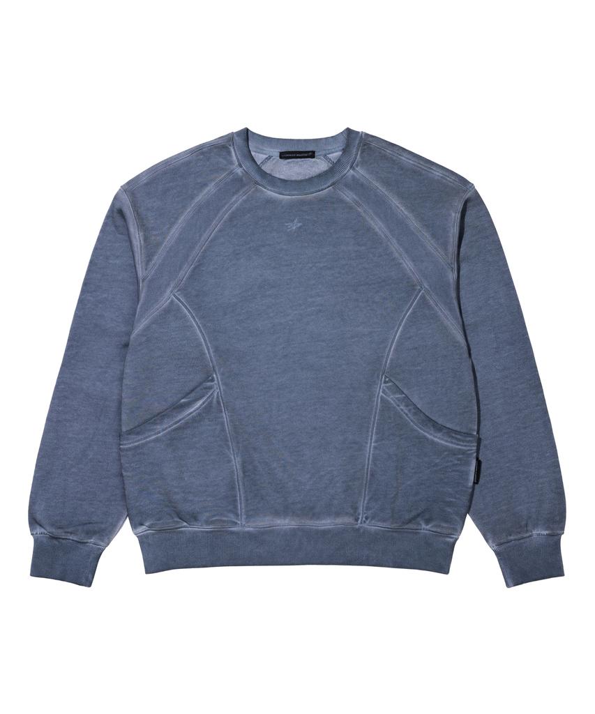 Loghideumatin Lm Lunar Dyed Rib Point Sweatshirts (Blue)