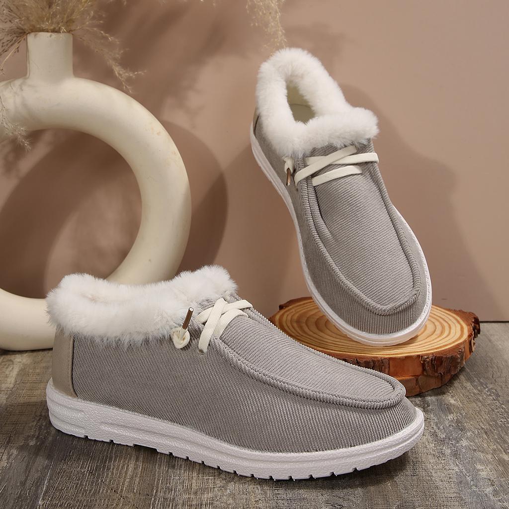 Damenstiefel Winter Neu Dicke Sohle Schneestiefel Damen Plus Samt Verdickt Haarige Baumwollschuhe Damen Lässige Bedruckte Sneaker