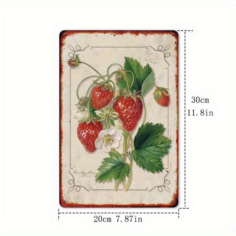 

Vintage StrawberryThemed Metal Wall Decor x Inch Iron Hanging Sign Perfect for Bar Cafe Kitchen Decor 20x30cm（7.8x11.8inch）