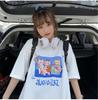 Summer New Small Fresh and Cute Cartoon Bear Print Loose Large Size Student Short-sleeved T-shirt Top Women