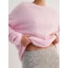 Pink Knitwear Sweater Pullover For Women Long Sleeve Fashion Loose Patchwork Cute Y2k Top Female Knit Elegant Pullover New