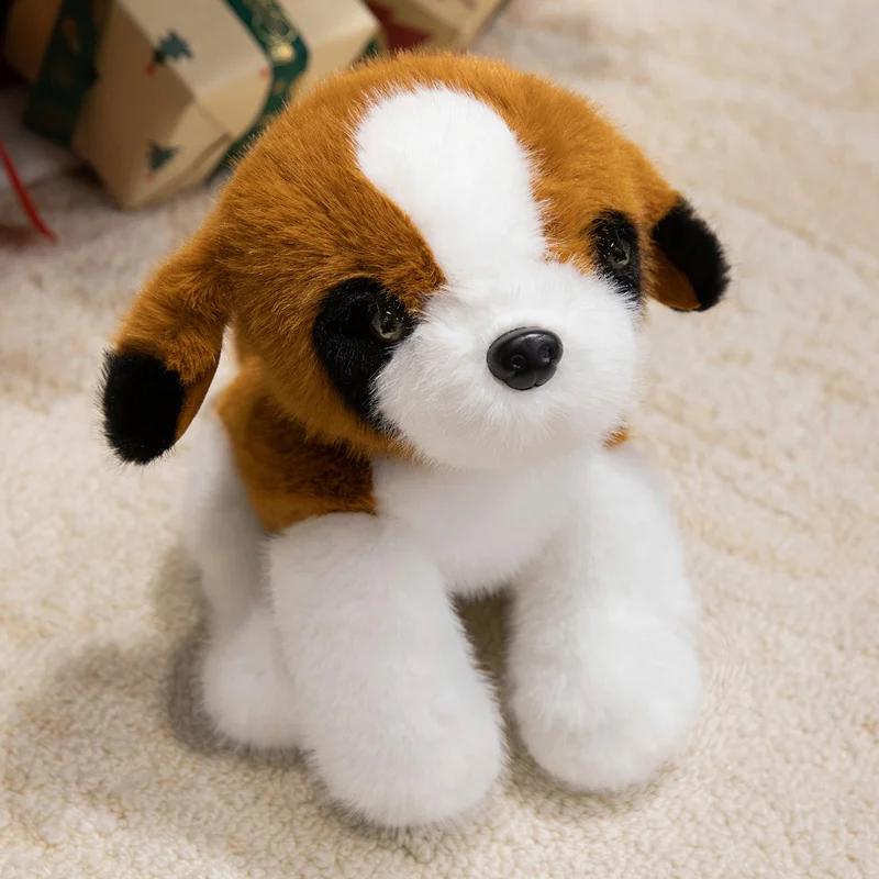 Multiple Kinds Cute Pet Dogs Plush Toys Stuffed Husky Saint Bernard Dog Shepherd Dog Samoyed Labrador Doll Cuddly Kids Companion