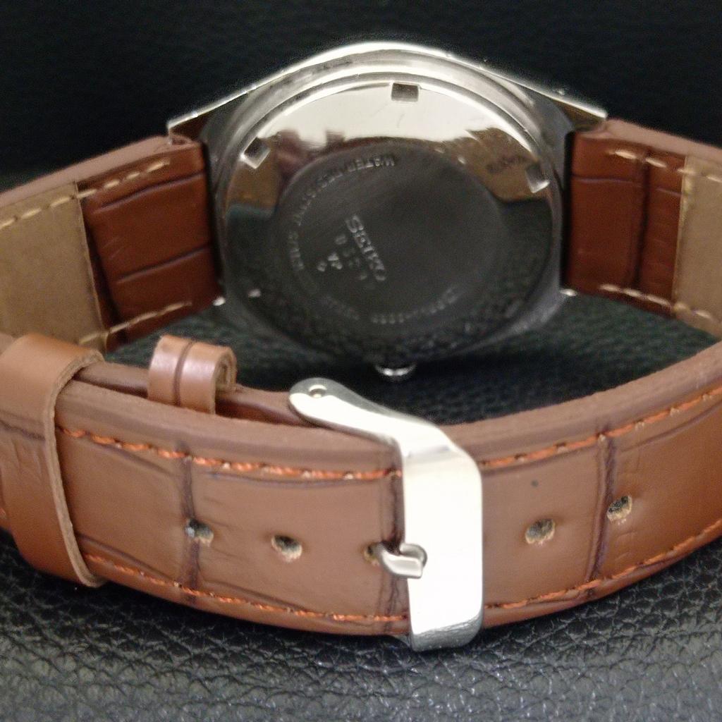 JAPAN VINTAGE SEIKO 5 AUTOMATIC 6309A MENS GOLDEN COLOR DIAL WATCH A701638-5 R206c-a701638