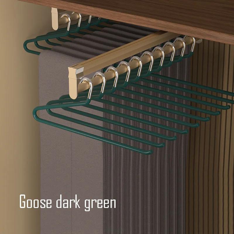 10PCS Goose Type Pants Rack Household Hanger Special Traceless Non-slip Goose Shaped Z Word Short Wardrobe Storage Artifact