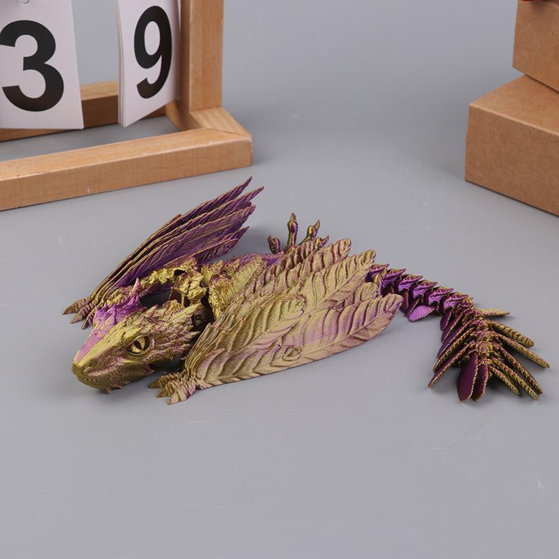 Gefiederter Wyvern Drache 3D gedruckter Drache Beweglicher Drache Drache 3D gedrucktes Spielzeug Desktop Haustier
