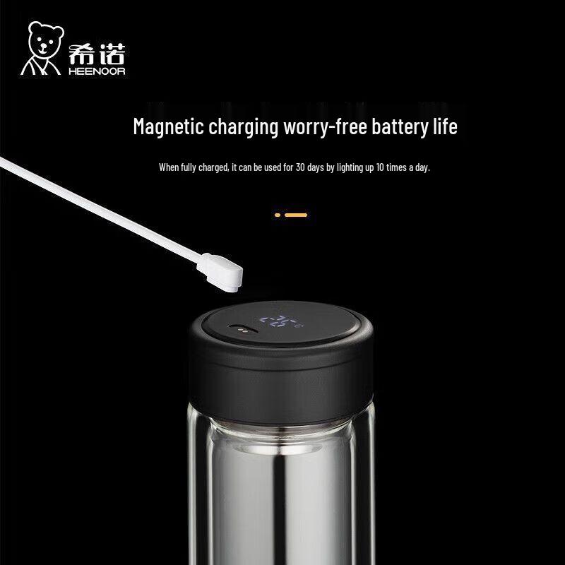 Xishino Smart Temperature Double-Layer Glass Tea Infuser Bottle