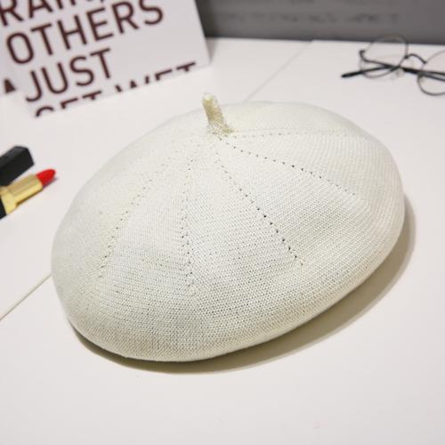 Summer Beret Hats For Women Flat Cap Knit 100% Cotton Hats Lady Girl Berets Hat Bone Female Tocas Painter Hat sun cap