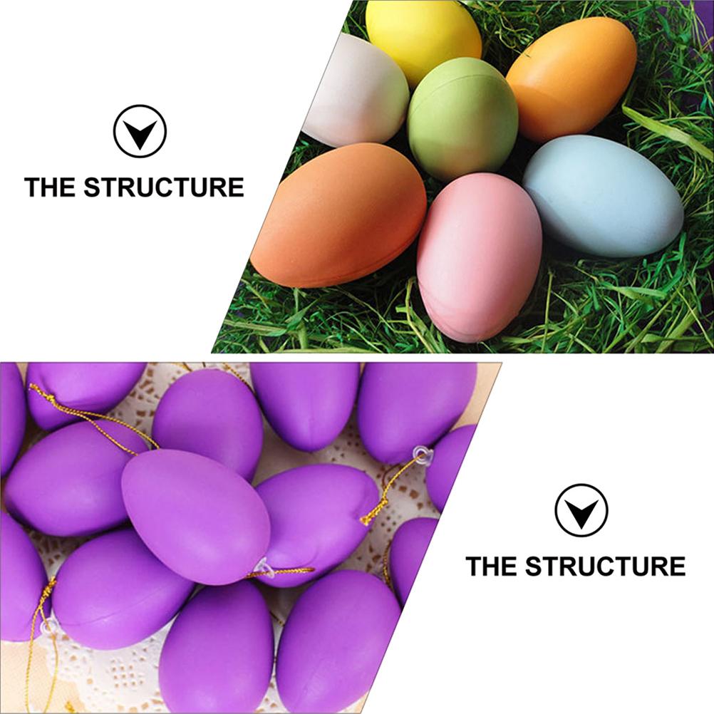 12 buc. Ouă de Paște Articole bricolaj Pandantiv Decorație de pui din plastic Simulare pictată manual