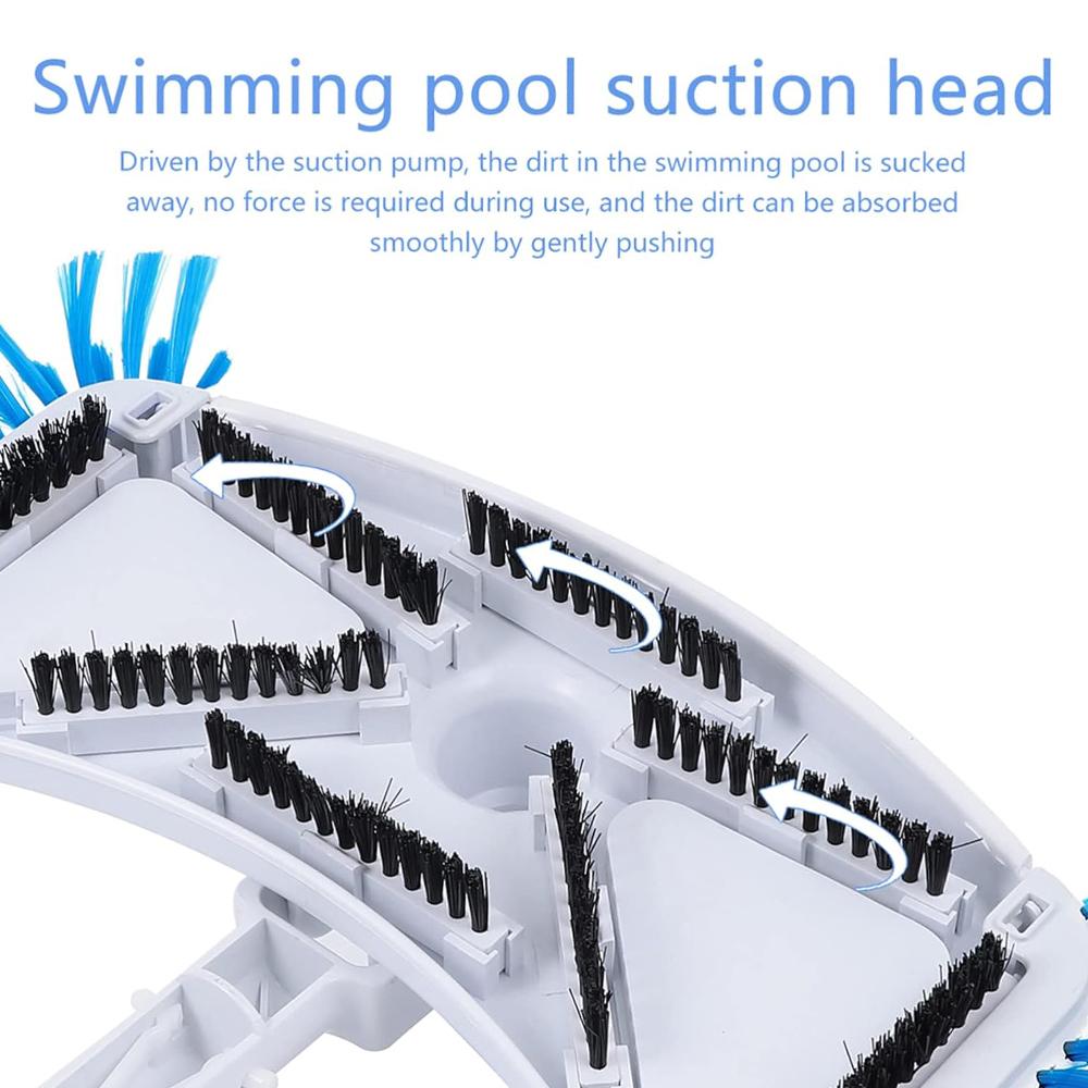 Swimming Pool Curved Vacuum Cleaner Suction Head Save Labour Bath Spas Hotel Shower Cleaning Brush Swimming Pool Cleaning Tools