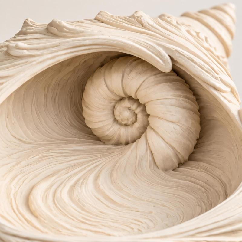 Conch Shape Jewelry Tray Trinkets Dish Trinkets Plate with Raised Ridges and Rolled Folds for Jewelry, Hair Accessories, Dresser Storage, or Bedroom