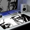 Black and White Girl Eyes Design Mouse Pad Anime Large Office Carpet Desk Mats XXL Gamer Desk Accessories Computer Long Mousepad