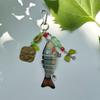 Innovative Fishing Baits Inspired Keychain with Dynamic Structure Sea Star and Beads Key Holder Everyday Accessory