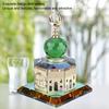 Muslim Crystal Gilded al aqsa Mosque Miniature Model Islamic Building Gift Home Decoration