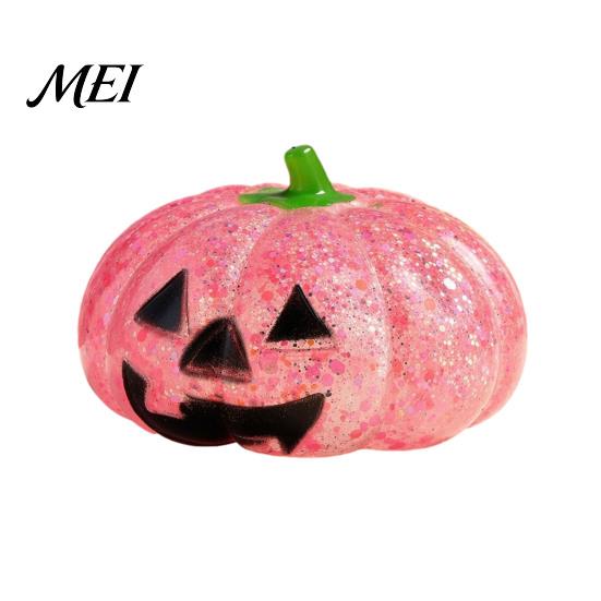 Halloween Stress Relief Balls Glitter Pumpkin Ball, Head Squeeze Toy for Anxiety Tools Relief, Creepy Fidget Party Favors Adults
