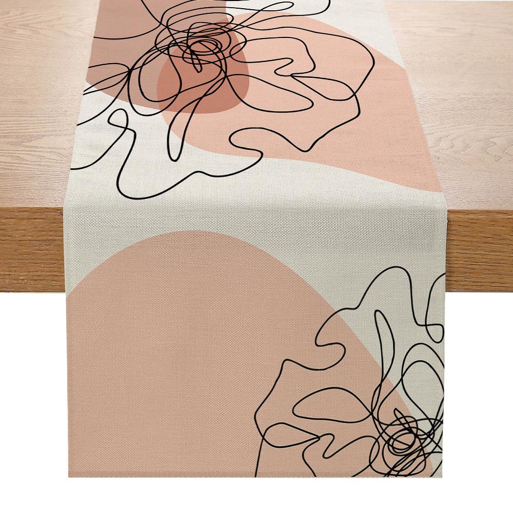 

Льняной столовый флаг, напечатанный на ткани для украшения стола, скатерть для гостиной, журнального столика, крыльца 33cmx180cm ZQ8-8