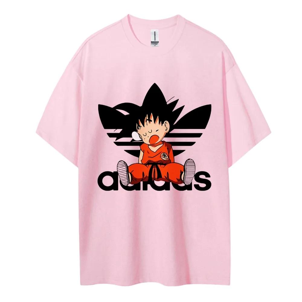 Dragon Ball Son Goku Pánské a dámské tričko s krátkým rukávem Stejné Pohodlné Krátký rukáv Párové Ležérní Krátký rukáv Populární Top