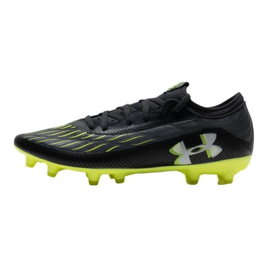 Under Armour Artificial Ground Soccer Shoes Unisex Black Green Sneakers 3027707-001