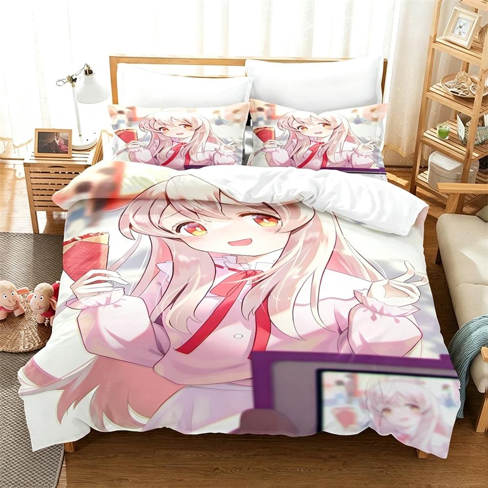 3D Printed Anime Onimai Bedding Set 2/3 Piece Duvet Cover Set Cute Girls Printed Bed Linen For Bedroom Decor Fans Gift