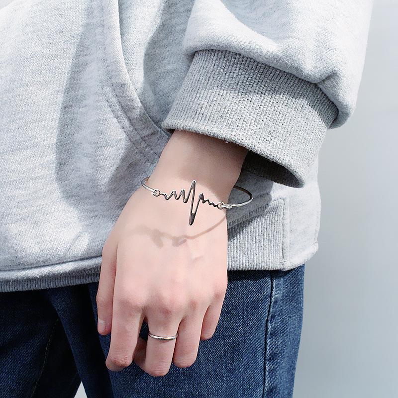 Personalidad del diseño simple regalo de San Valentín de Ecg pulsera Rayo Personalidad del diseño simple regalo de San Valentín de Ecg pulsera Rayo