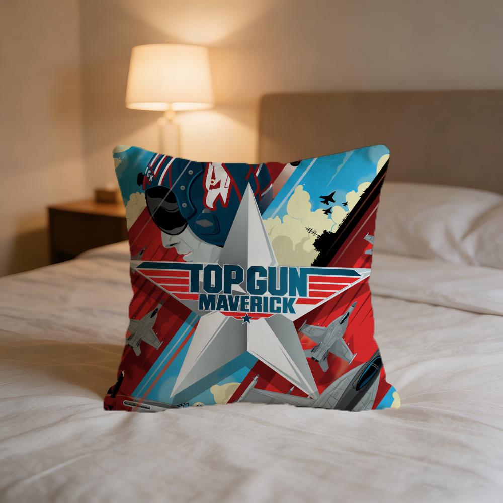 Film T-top G-gun Cute Cool Cushion Cover For Pillow Printing Sofa Decoration Home Car Room Coffee Shop Office Nordic Simplicity