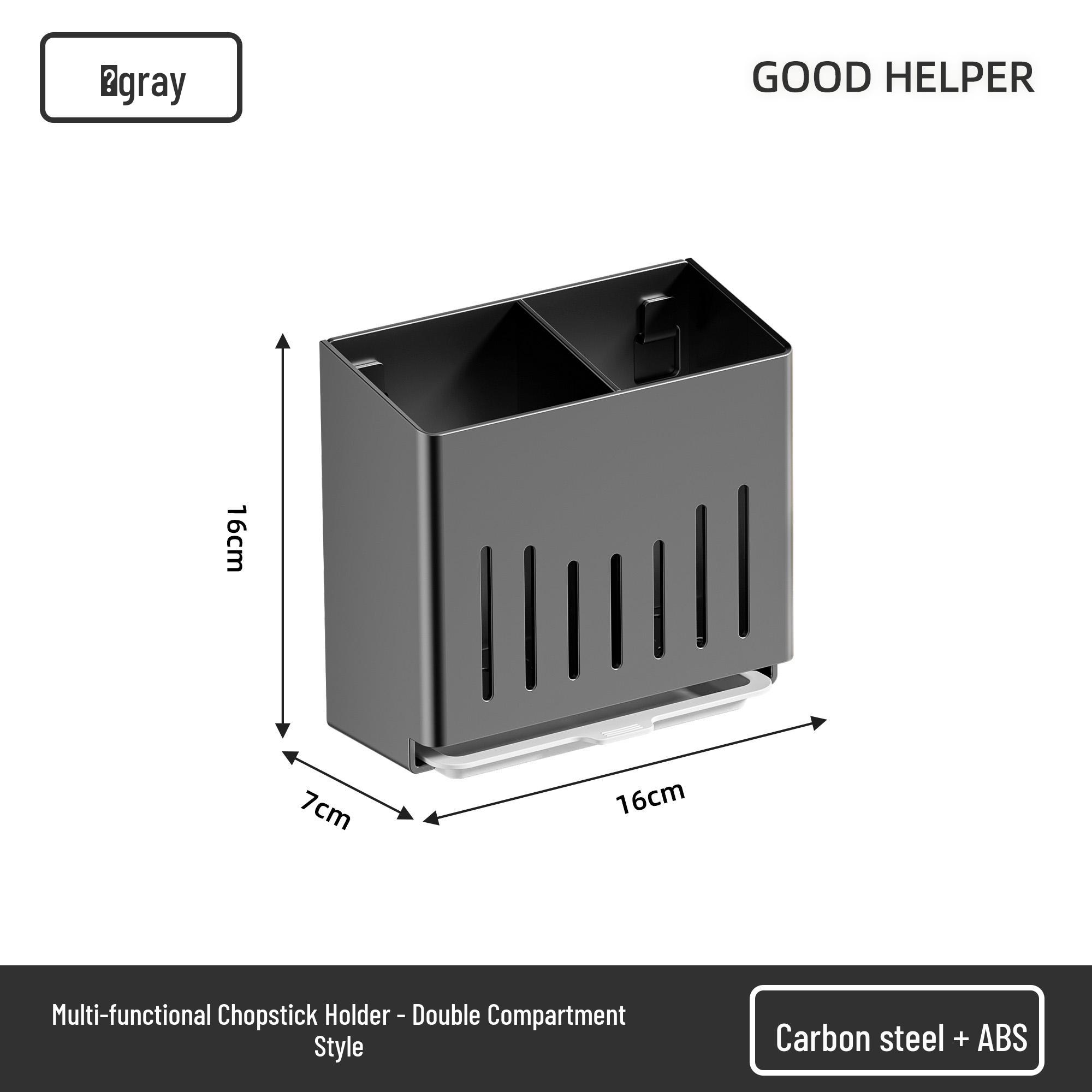 Wall-Mounted Chopstick and Spoon Holder Storage Box