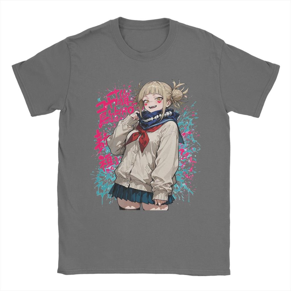 Himiko Toga My Hero Academia Trending TShirts Sweet Smile 100 Cotton Tshirt for Male Awesome Big Size Short Sleeve Clothes
