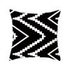 Black White Geometric Pattern Cushion Cover Polyester Sofa  Upholstery Pillowcase Home Decor