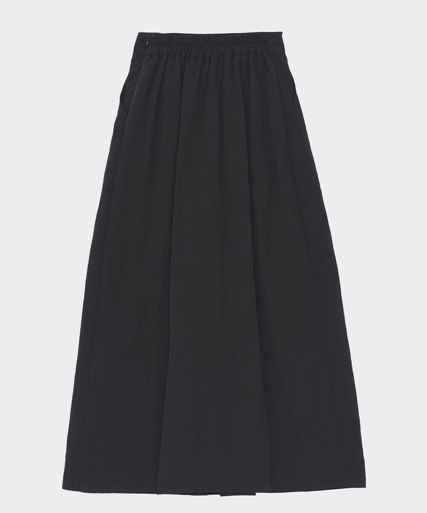 Nil Rise Nylon Maxi Skirt Black