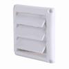 Plastic Exhaust Vent Cover With Net White Dryer Outlet Cover 4 Screws Included 3 Flaps Ventilation Grill House Outside