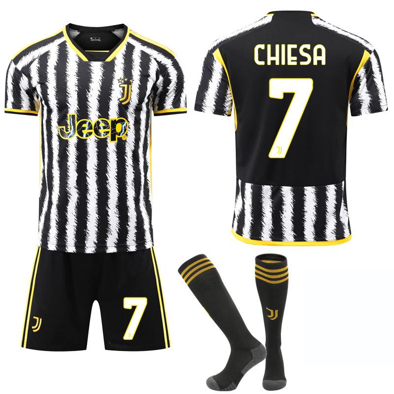 2324 Ensemble Domicile Juventus N°. 7 Chiesa 9 Hovic Football Sportswear 10 Pogba Édition Fan d'Usine