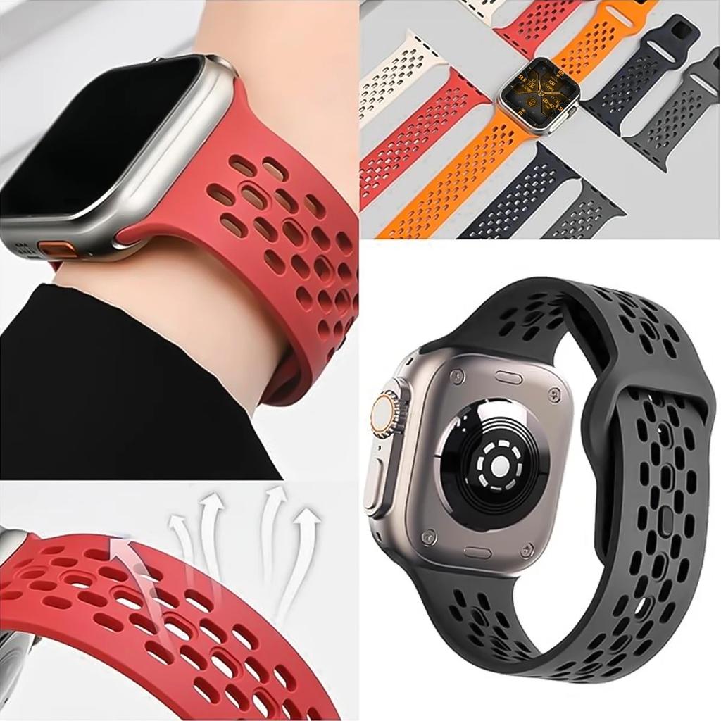 Silicone strap for Apple watch band 44mm 45m 41mm 42mm 40mm 44 45 mm ultra 49mm correa bracelet iwatch series10 9 7 8 6 5 se 4 3