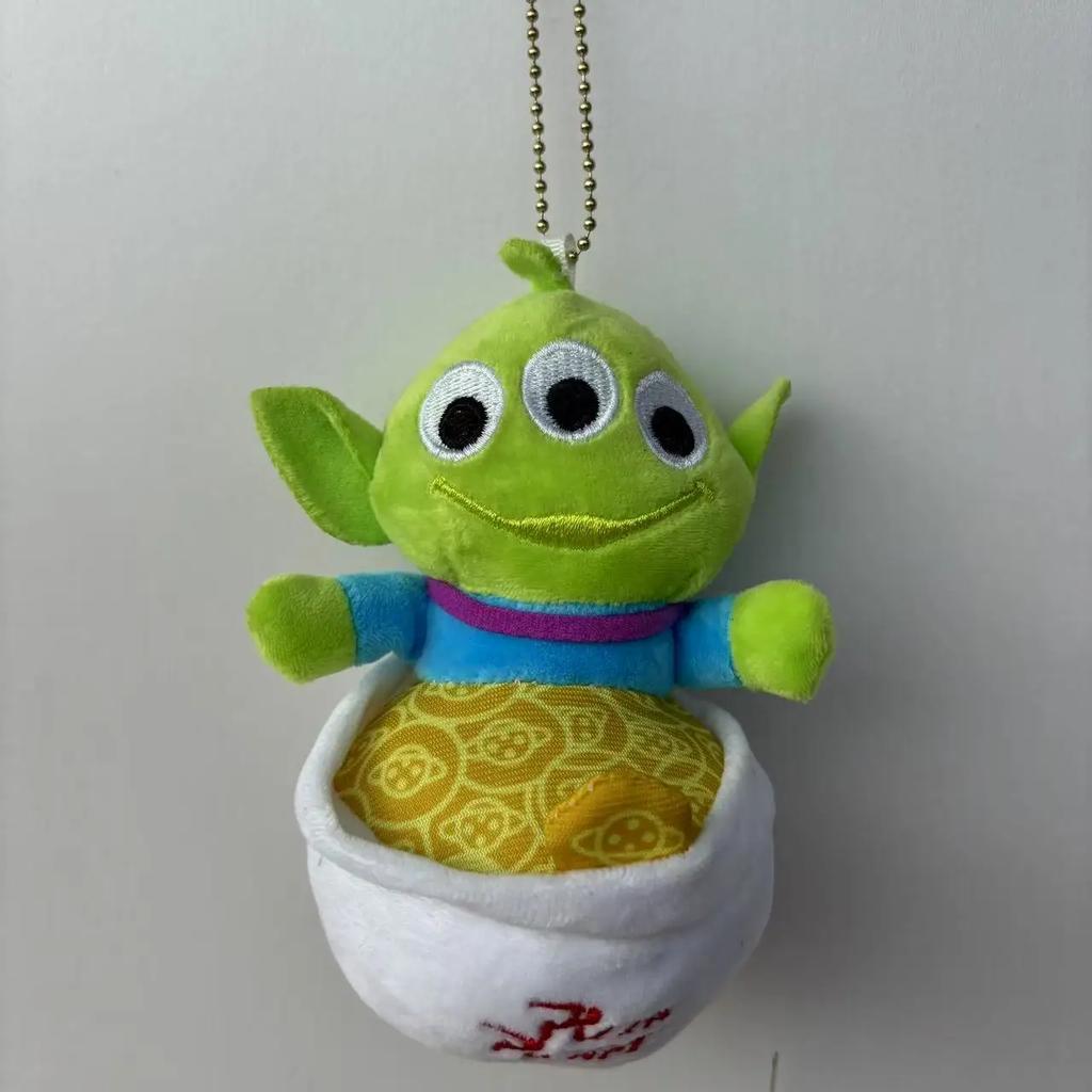 Anime Pizza Planet Toy Story Allen Plush Pendant Keychain Burger Pizza Donut Cute Doll Girl Holiday Birthday Gift