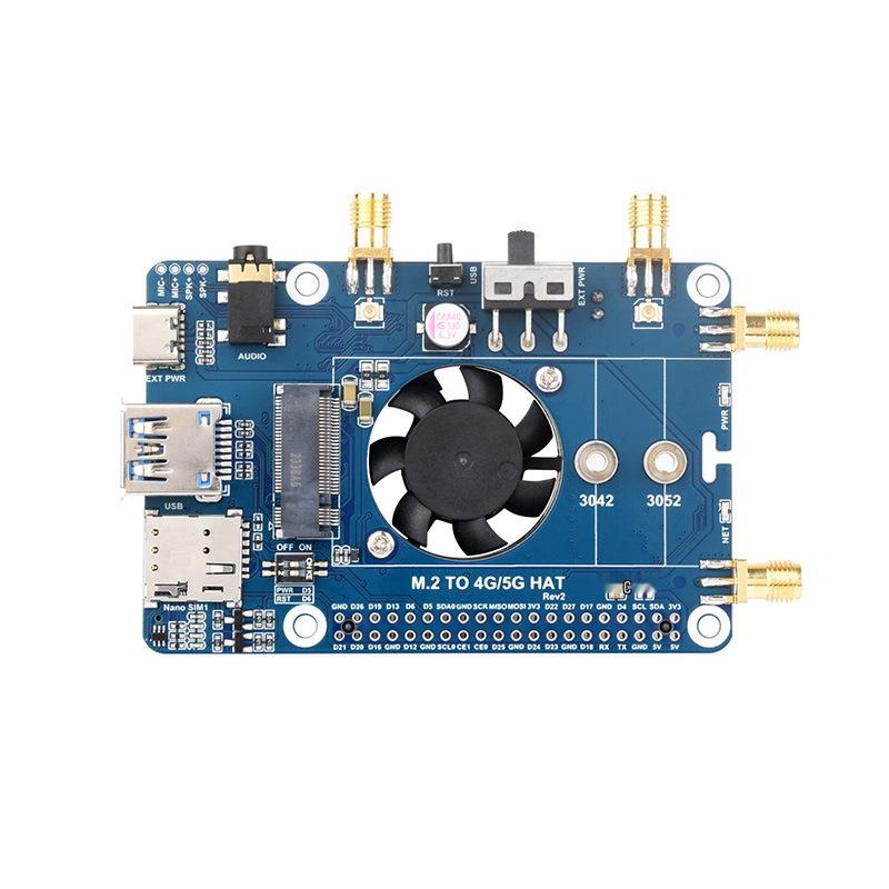 MicroSnow 4G Expansion Board with GNSS for Raspberry Pi (SIM7600G-H M.2, Global Multi-Band)