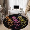 1PC Skeletoons Skeletons Office Round Area Rug, Mat Suitable For Office, Under Office Chairs Bedroom Living Room Home Decor, Room Deco