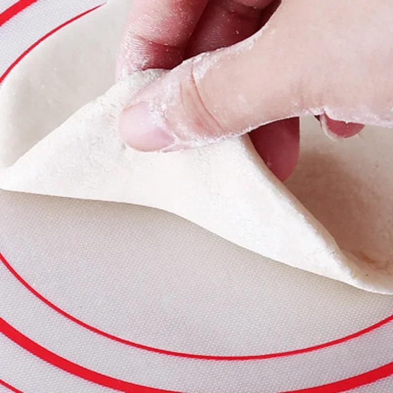 Antihaft Küchen Backmatte zum Ausrollen von Teig, Knetunterlage für Crêpes, Pizzateig, Übergröße Silikon Backmatte, Bäckereizubehör