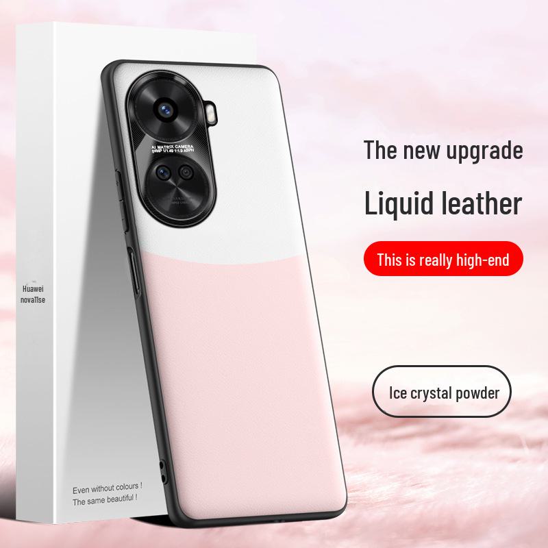 Schützende Flüssiglederhülle für das Huawei Nova 11 SE Mobiltelefon, Anti-Fall-Design, Versand einzeln möglich.