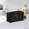 Goldene Sonne Halbmond und Sterne Muster Reiseaufbewahrungstaschen Tragbare Große Kapazität Make-up-Tasche Lässige Kosmetiktasche