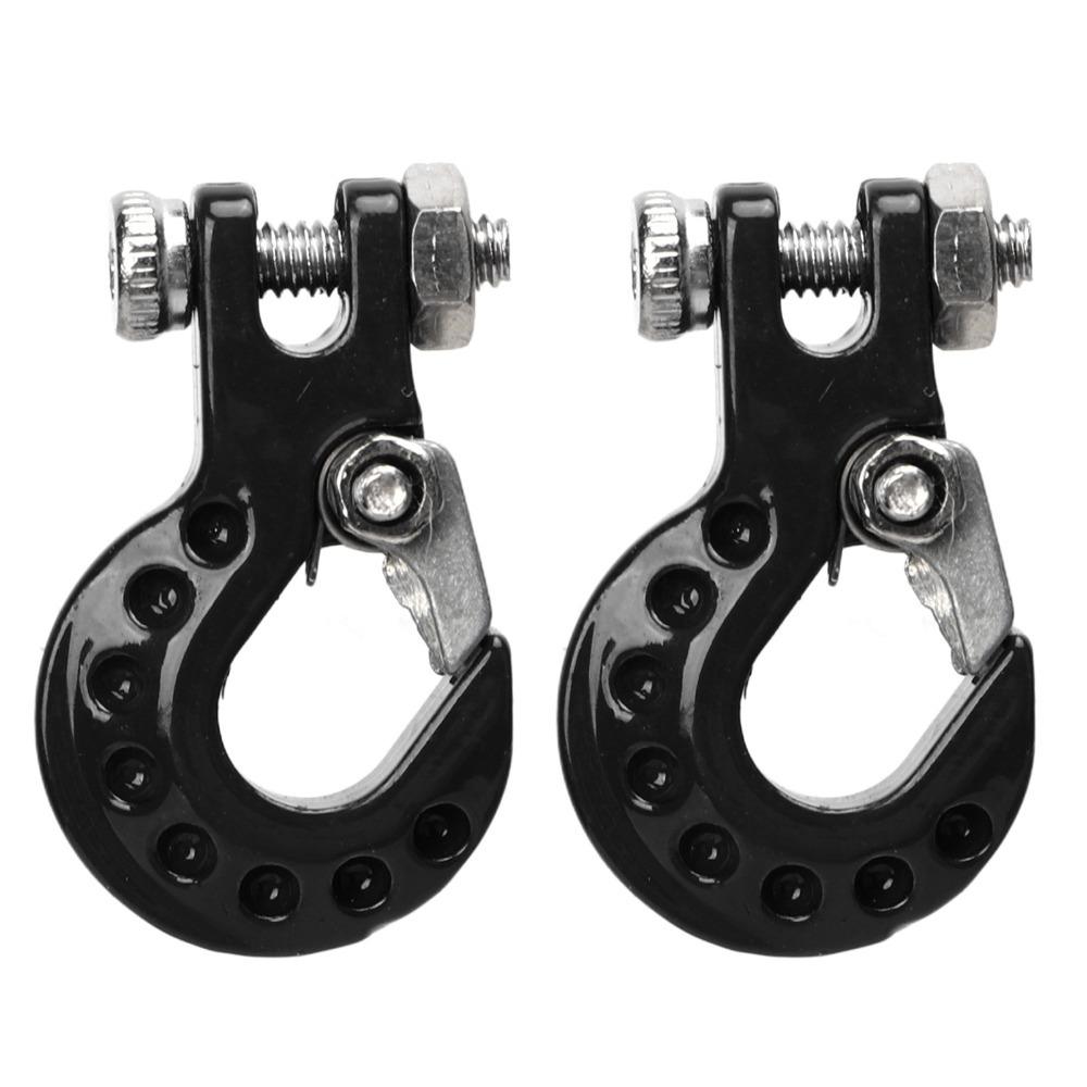 2Pcs 1/10 Scale Winch Trailer Hooks for SCX10/D90/D110/TF2/TRX4/Tamiya CC01 Climbing Car