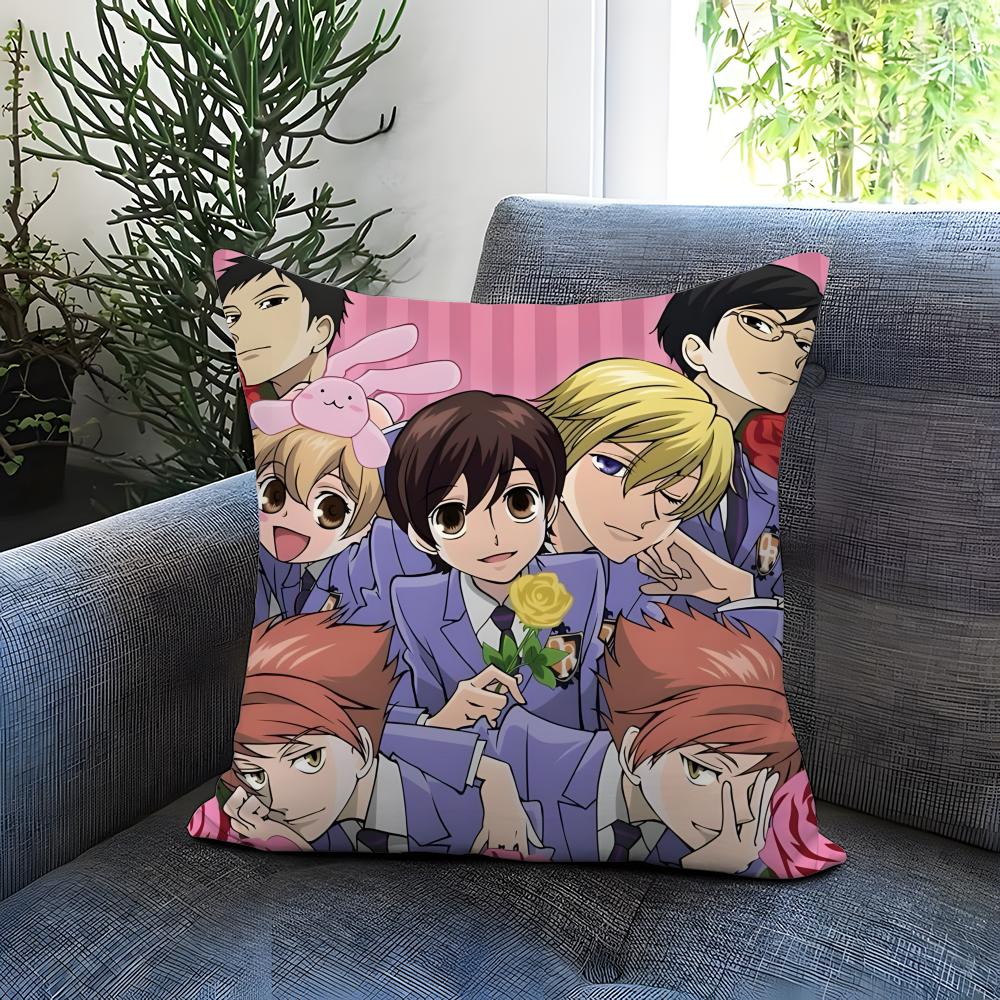 Anime Ouran High School Host Club Cushion Cover Comfortable Reversible Pillow Cover Ideal for Car Sofa Bedroom & Beyond