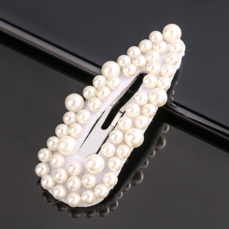 1 szt. Symulowane perły spinki do włosów koralikowe geometryczne klipsy do włosów dla kobiet wsuwki dziewczęce modne spinki do włosów akcesoria do włosów biżuteria