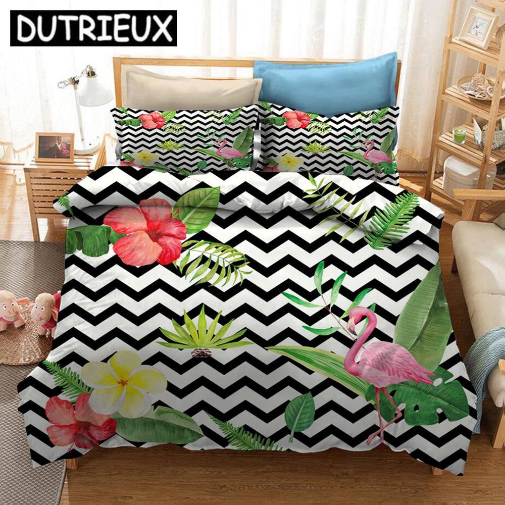 Comforter Tropical Flamingo 3D Printed Bedding Set S S Comforter Bedding Set Bedclothes (No Sheet)