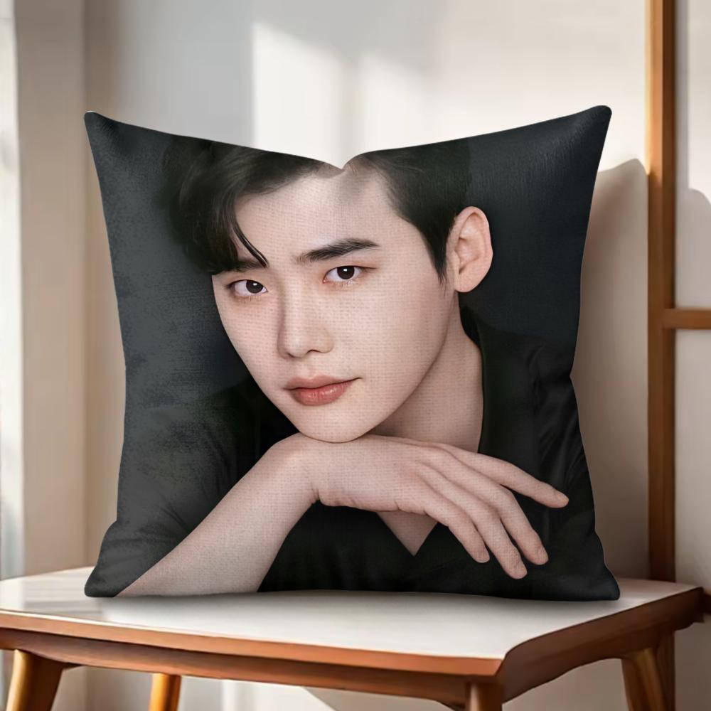 LLee JJong Suk Cushion Cover Natural Linen Organic Fabric DoubleSided Printing Couch Pillow Covers Home Decor