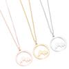 Stainless Steel Three-Color Mountain Peak Hollow Valley Women's Necklace