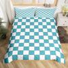 Geometric Plaid Duvet Cover Set Twin Queen Modern Aesthetic Checkerboard Comforter Cover Checkered Grid Bedding Set for Boys Men