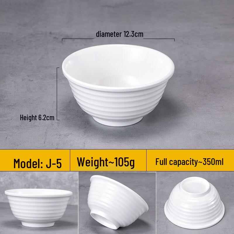 WUHE Melamine Threaded Bowl
